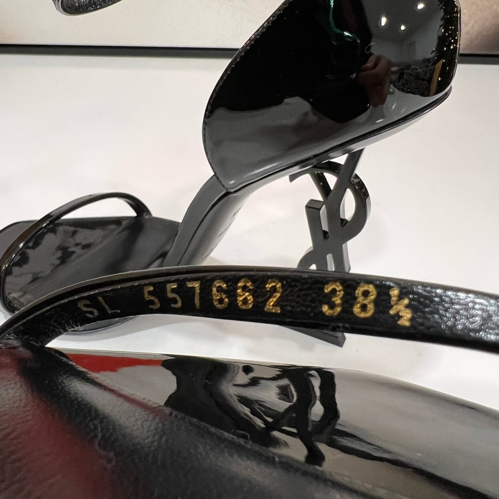 Saint Laurent Opyum Leather Sandals EU:38.5 - Picture 10 of 12